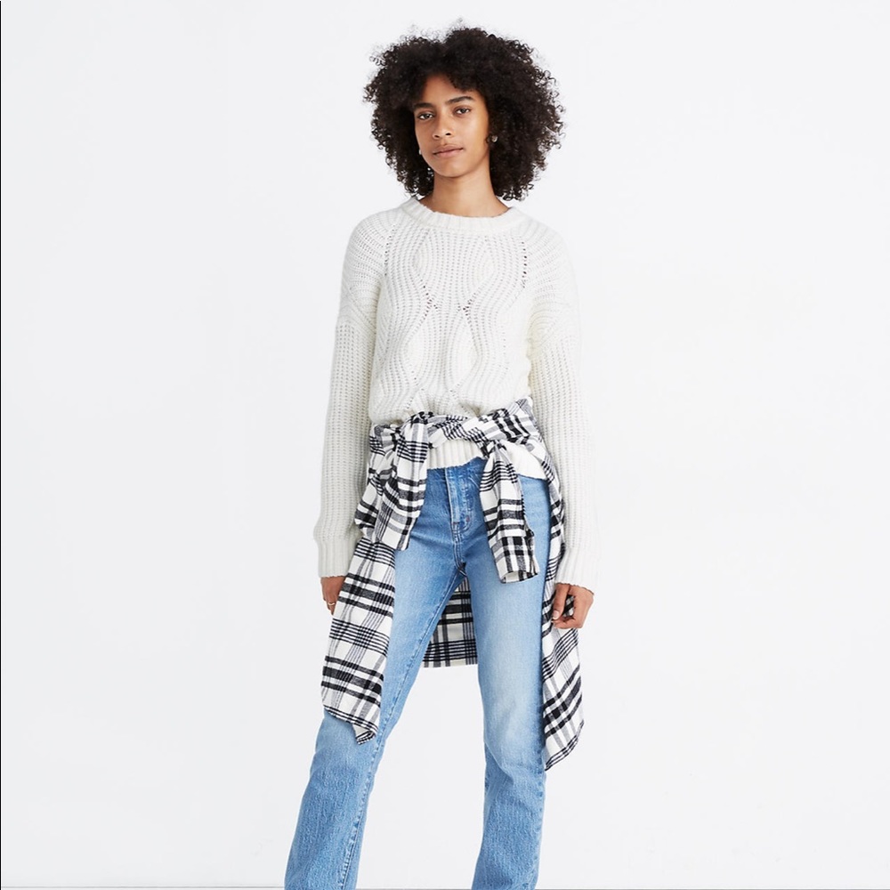 NWT Madewell Everett Rib-Play Pullover Sweater
